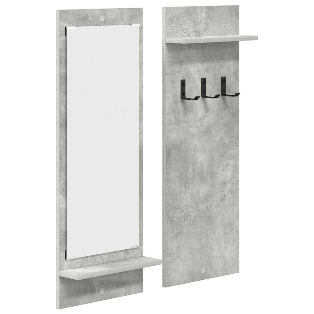 vidaXL Wall-Mounted Coat Rack Wall-Mounted Concrete Grey
