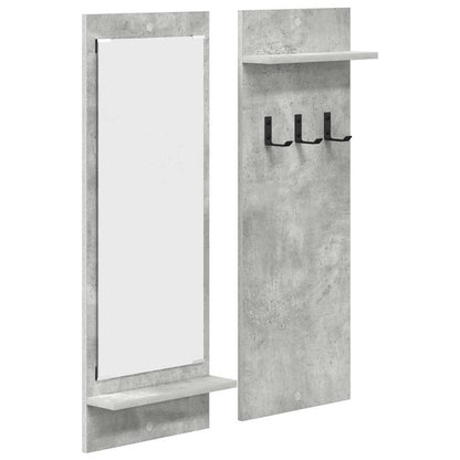 vidaXL Wall-Mounted Coat Rack Wall-Mounted Concrete Grey