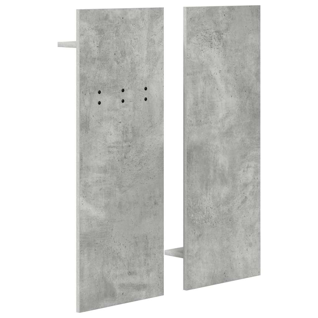 vidaXL Wall-Mounted Coat Rack Wall-Mounted Concrete Grey