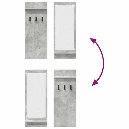vidaXL Wall-Mounted Coat Rack Wall-Mounted Concrete Grey