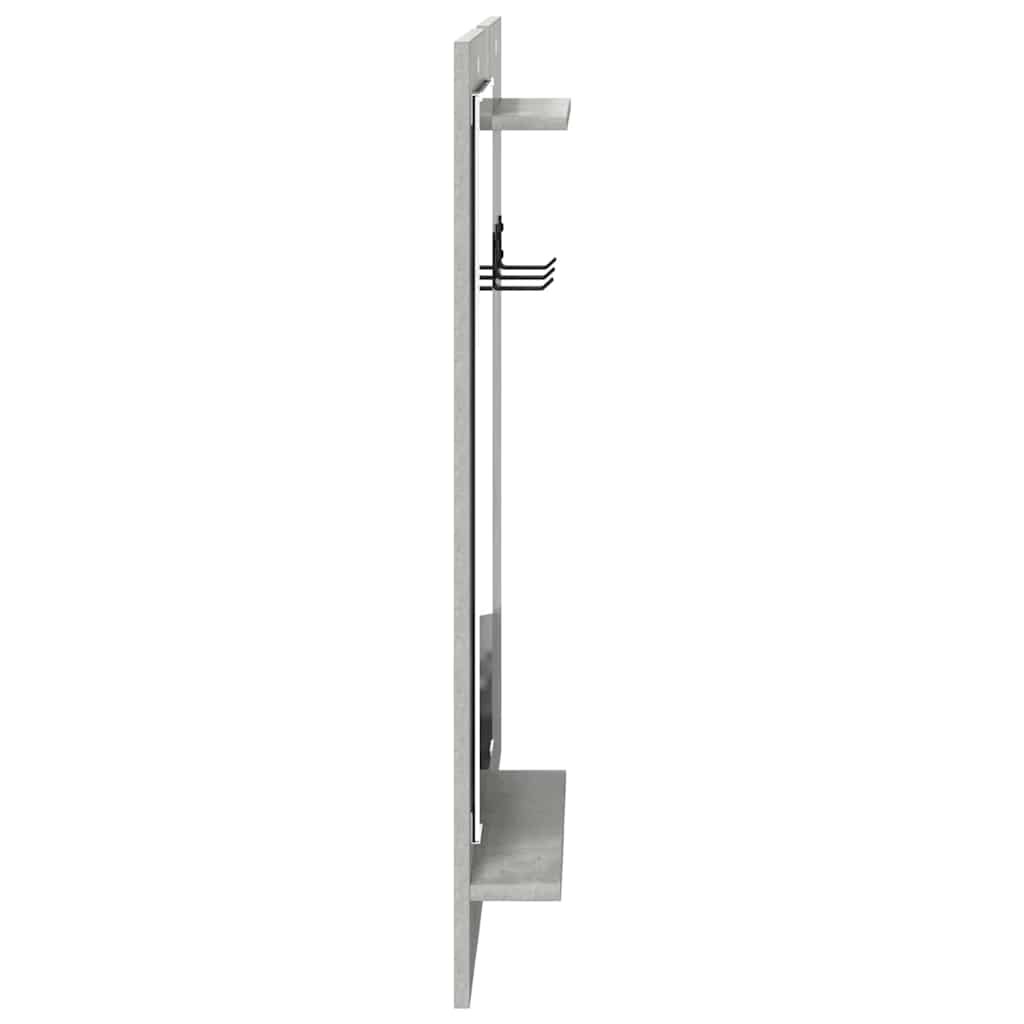 vidaXL Wall-Mounted Coat Rack Wall-Mounted Concrete Grey