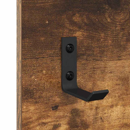 vidaXL Wall-Mounted Coat Rack with Shelf Smoked Oak 70 x 10 x 90 cm