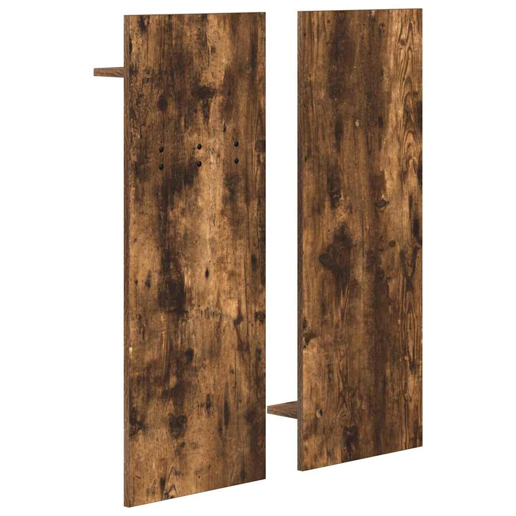 vidaXL Wall-Mounted Coat Rack with Shelf Smoked Oak 70 x 10 x 90 cm