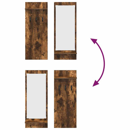 vidaXL Wall-Mounted Coat Rack with Shelf Smoked Oak 70 x 10 x 90 cm