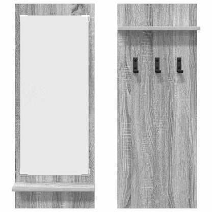 vidaXL Wall-Mounted Coat Rack with Shelf Grey Sonoma 70 x 10 x 90 cm