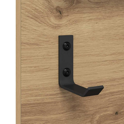 vidaXL Wall-Mounted Coat Rack with Shelf Artisan Oak 70 x 10 x 90 cm