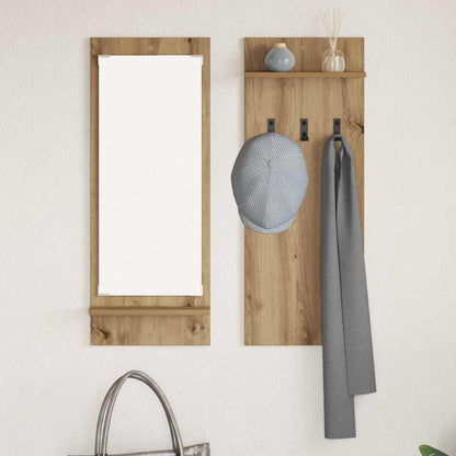 vidaXL Wall-Mounted Coat Rack with Shelf Artisan Oak 70 x 10 x 90 cm