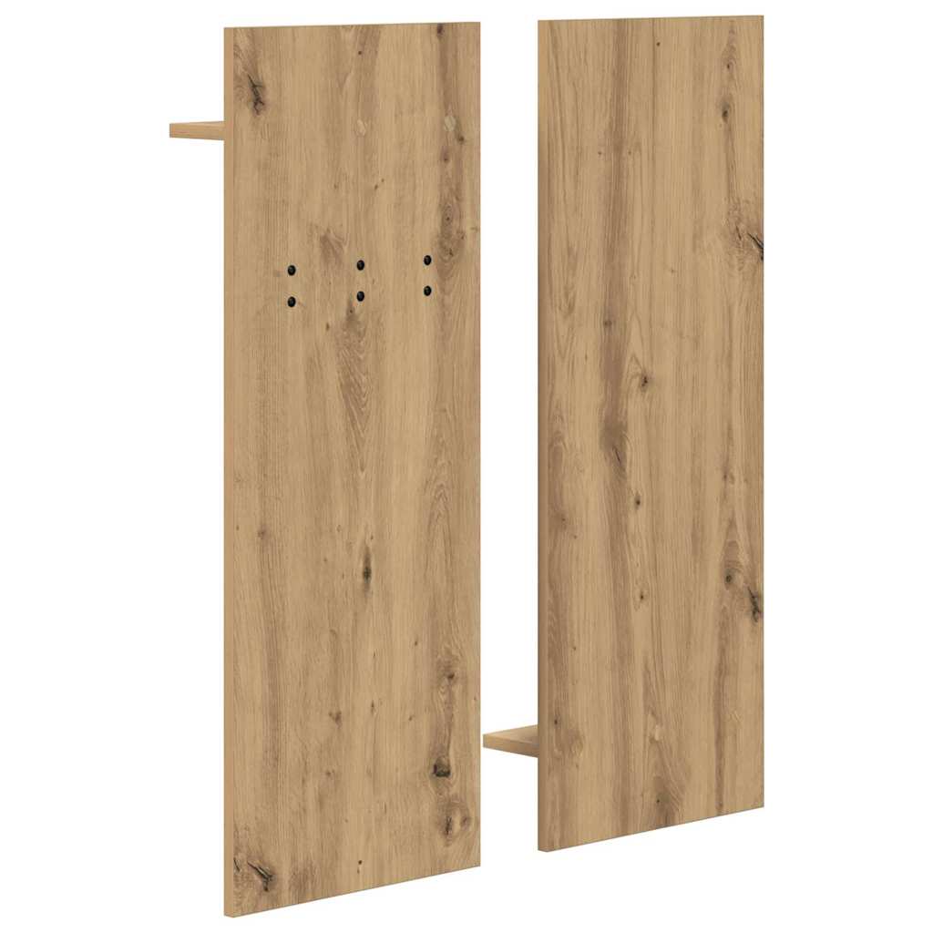 vidaXL Wall-Mounted Coat Rack with Shelf Artisan Oak 70 x 10 x 90 cm