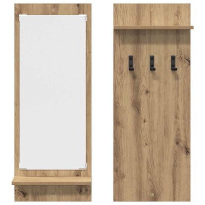 vidaXL Wall-Mounted Coat Rack Wall-Mounted Artisan Oak 70 x 10 x 90 cm