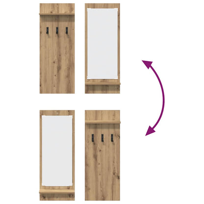 vidaXL Wall-Mounted Coat Rack with Shelf Artisan Oak 70 x 10 x 90 cm