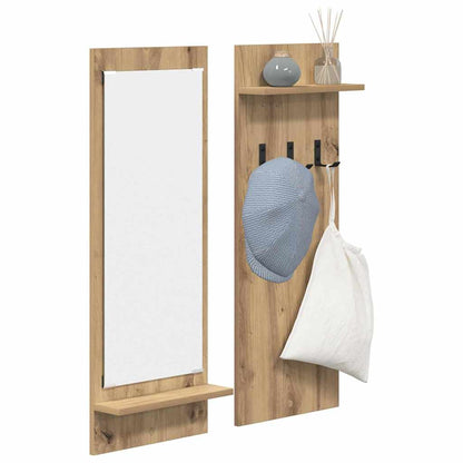 vidaXL Wall-Mounted Coat Rack with Shelf Artisan Oak 70 x 10 x 90 cm