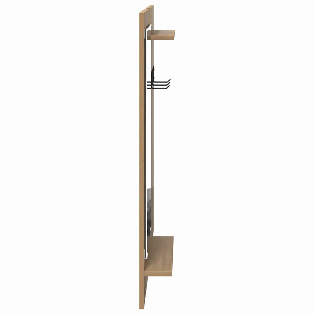vidaXL Wall-Mounted Coat Rack with Shelf Artisan Oak 70 x 10 x 90 cm