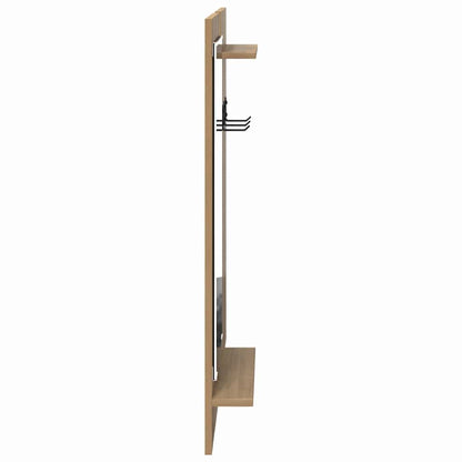 vidaXL Wall-Mounted Coat Rack with Shelf Artisan Oak 70 x 10 x 90 cm