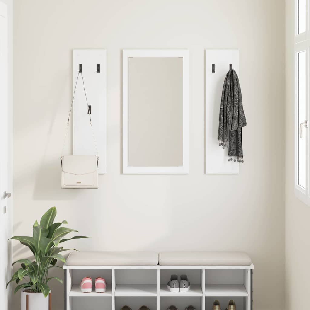 vidaXL Wall-Mounted Coat Rack White 96 x 1.5 x 90 cm Engineered wood