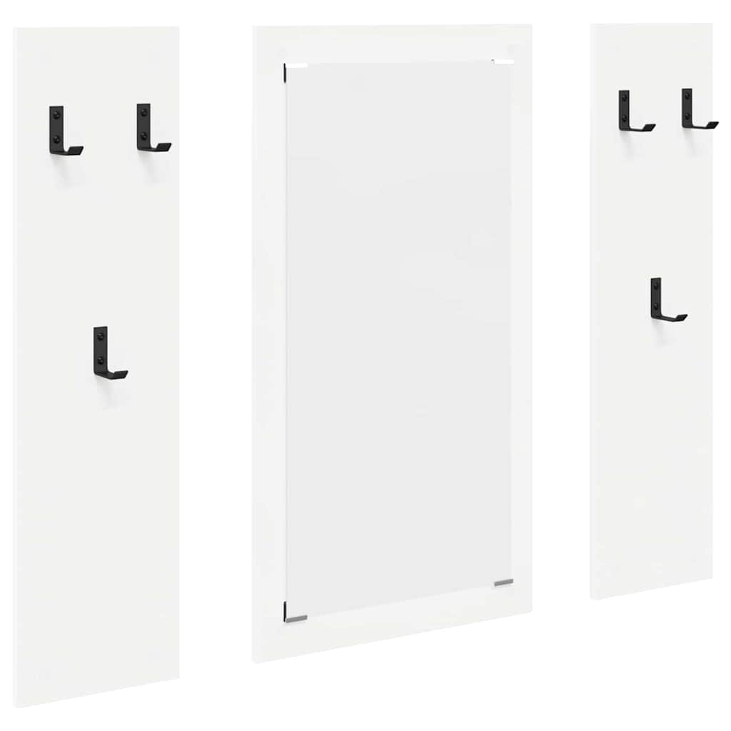 vidaXL Wall-Mounted Coat Rack White 96 x 1.5 x 90 cm Engineered wood