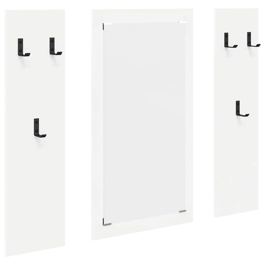 vidaXL Wall-Mounted Coat Rack White 96 x 1.5 x 90 cm Engineered wood