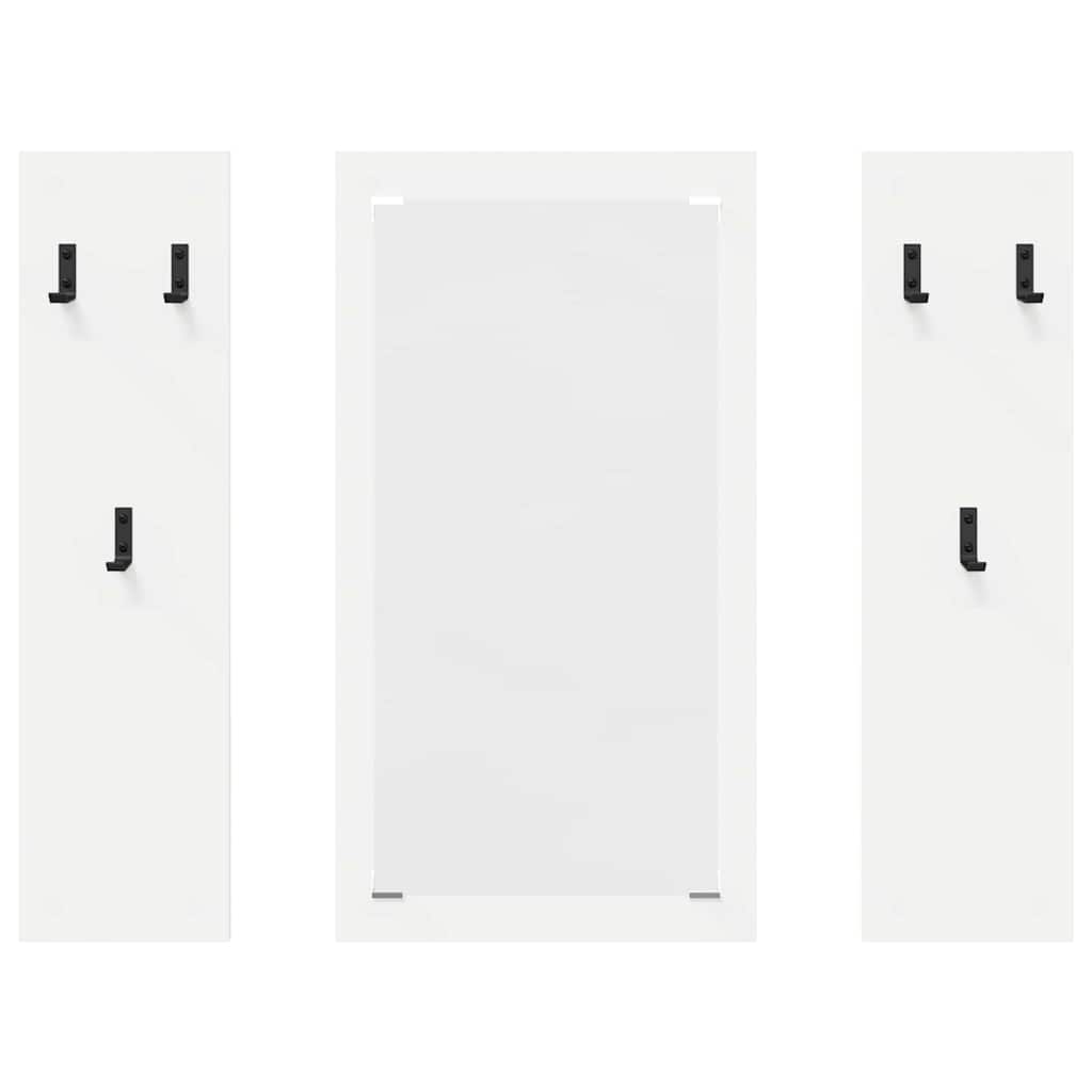 vidaXL Wall-Mounted Coat Rack White 96 x 1.5 x 90 cm Engineered wood
