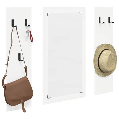 vidaXL Wall-Mounted Coat Rack White 96 x 1.5 x 90 cm Engineered wood