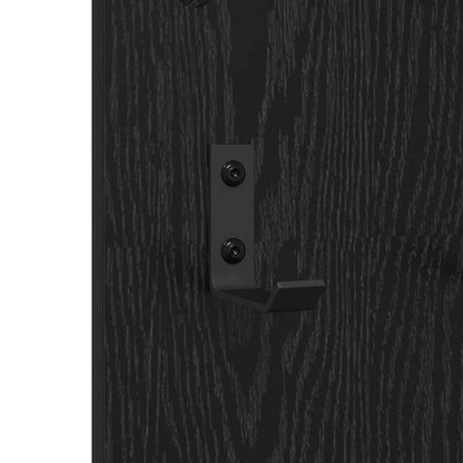 vidaXL Wall-Mounted Coat Rack Wall-mounted Black Oak 96 x 1.5 x 90 cm