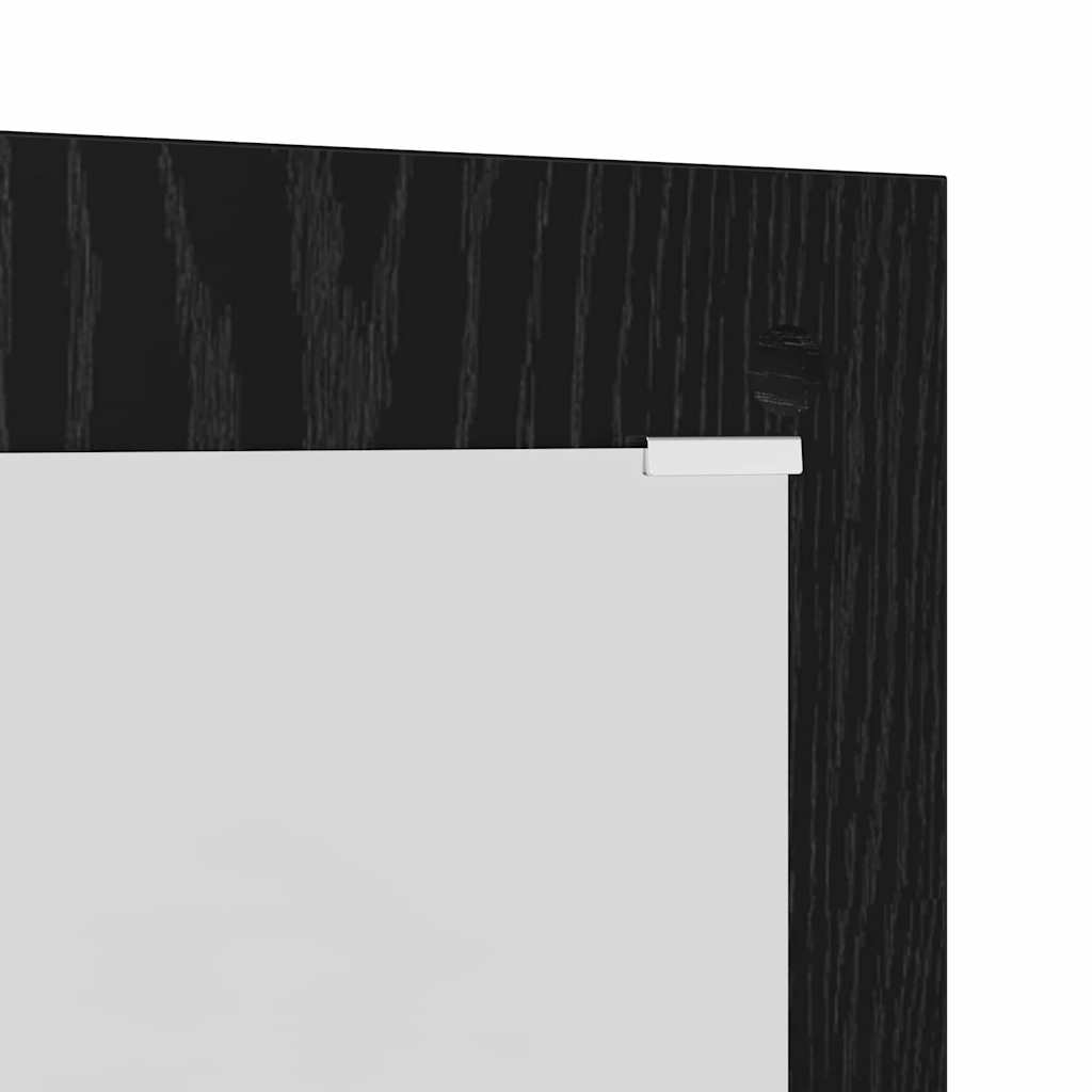 vidaXL Wall-Mounted Coat Rack Wall-mounted Black Oak 96 x 1.5 x 90 cm