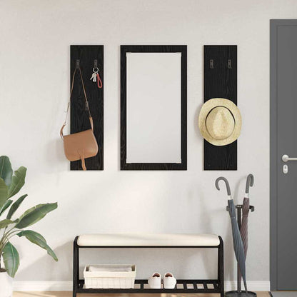 vidaXL Wall-Mounted Coat Rack Wall-mounted Black Oak 96 x 1.5 x 90 cm