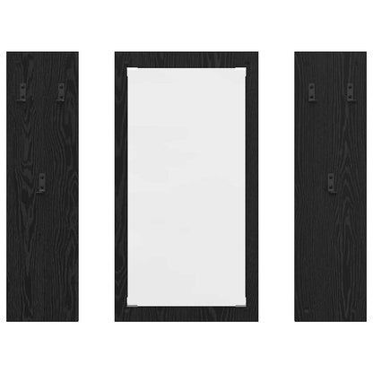 vidaXL Wall-Mounted Coat Rack Wall-mounted Black Oak 96 x 1.5 x 90 cm