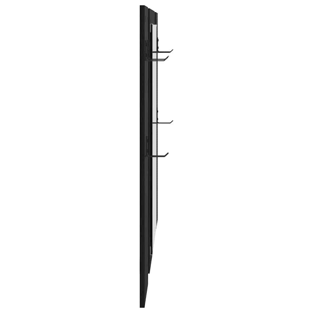 vidaXL Wall-Mounted Coat Rack Wall-mounted Black Oak 96 x 1.5 x 90 cm