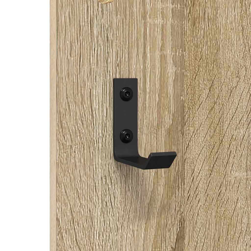 vidaXL Wall-Mounted Coat Rack Wall-mounted Sonoma Oak 96 x 1.5 x 90 cm