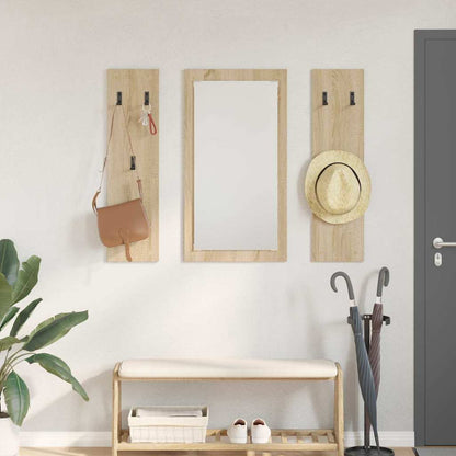 vidaXL Wall-Mounted Coat Rack Wall-mounted Sonoma Oak 96 x 1.5 x 90 cm