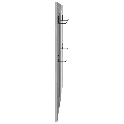 vidaXL Wall-Mounted Coat Rack with Mirror Grey Sonoma 96 x 1.5 x 90 cm