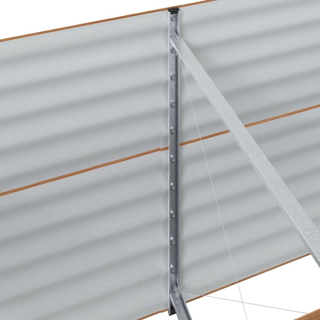 vidaXL Raised Bed Brown 320 x 80 x 81 cm Steel