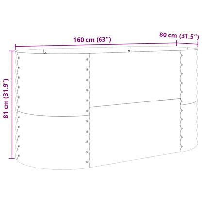 vidaXL Raised Bed Brown 160 x 80 x 81 cm Steel