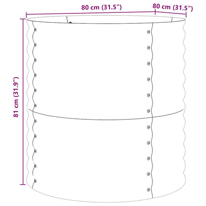 vidaXL Raised Bed Brown 80 x 80 x 81 cm Steel