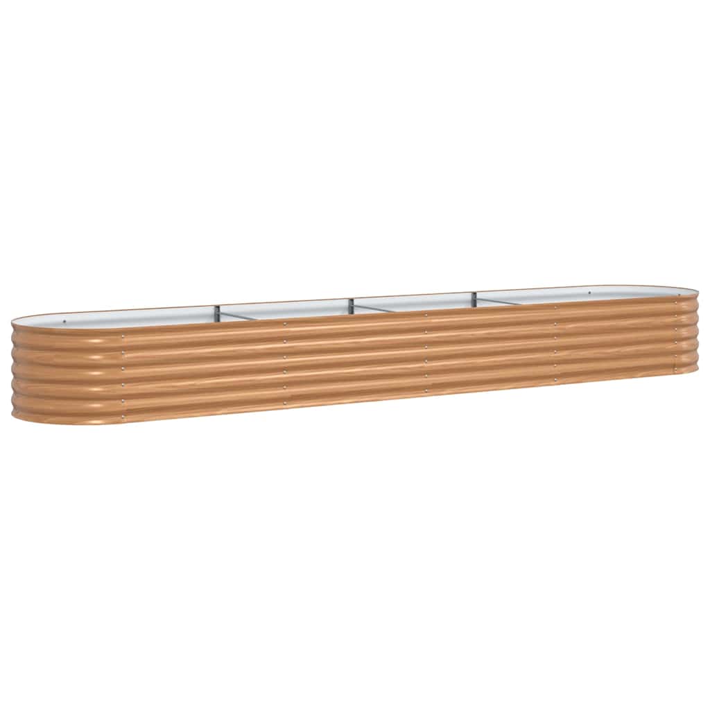 vidaXL Raised Bed Brown 400 x 80 x 44 cm Steel