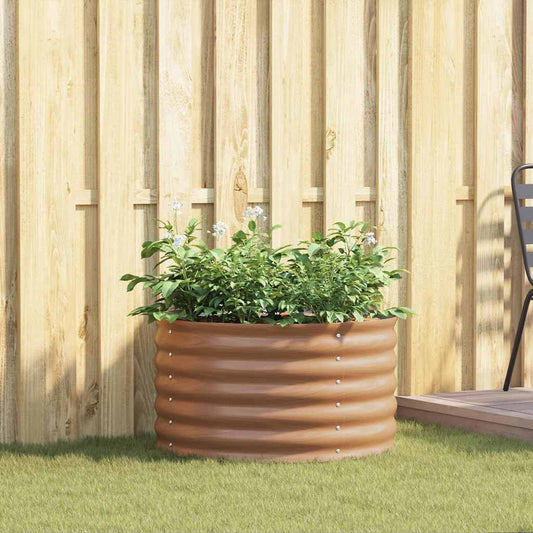 vidaXL Raised Bed Brown 80 x 80 x 44 cm Steel