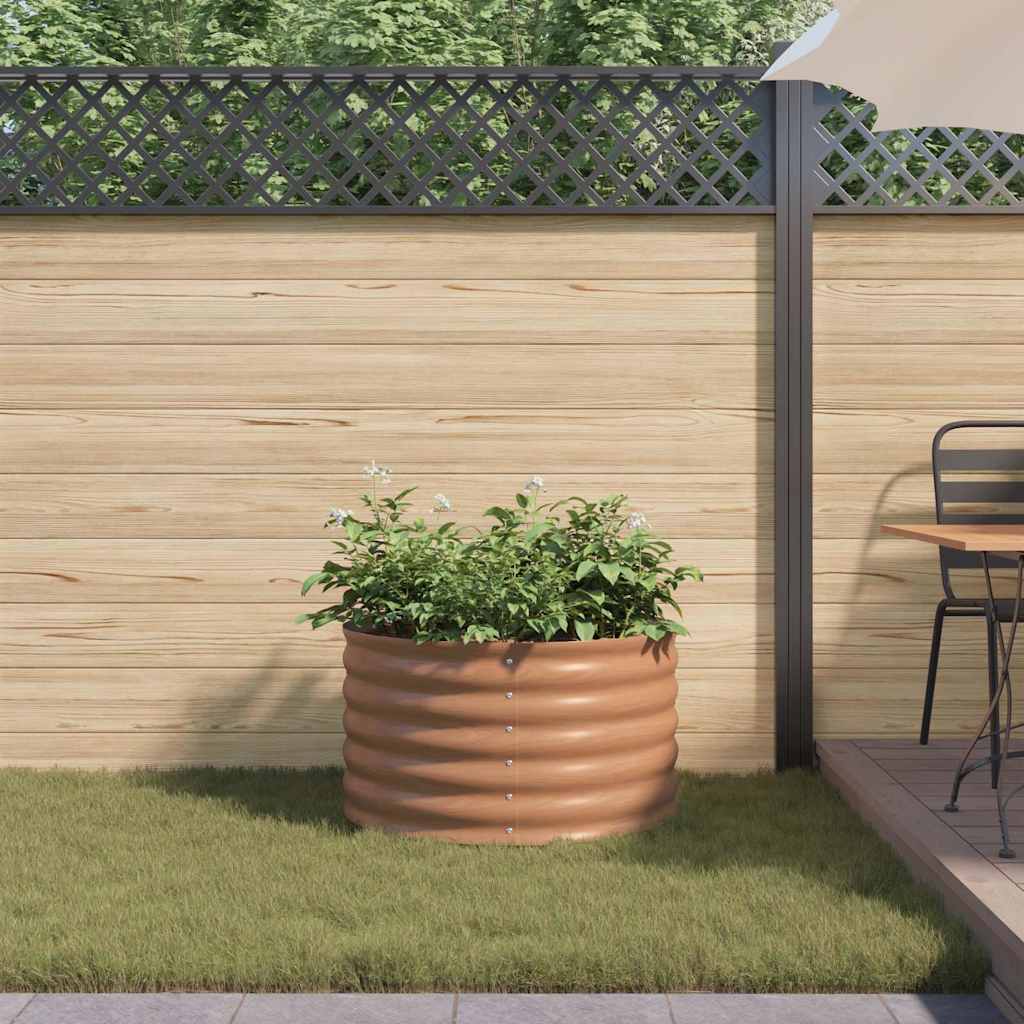 vidaXL Raised Bed Brown 80 x 80 x 44 cm Steel