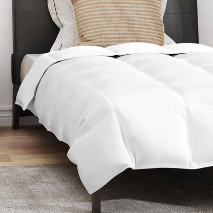 vidaXL Summer Duvet with Pillow 2 pcs White Down Feather