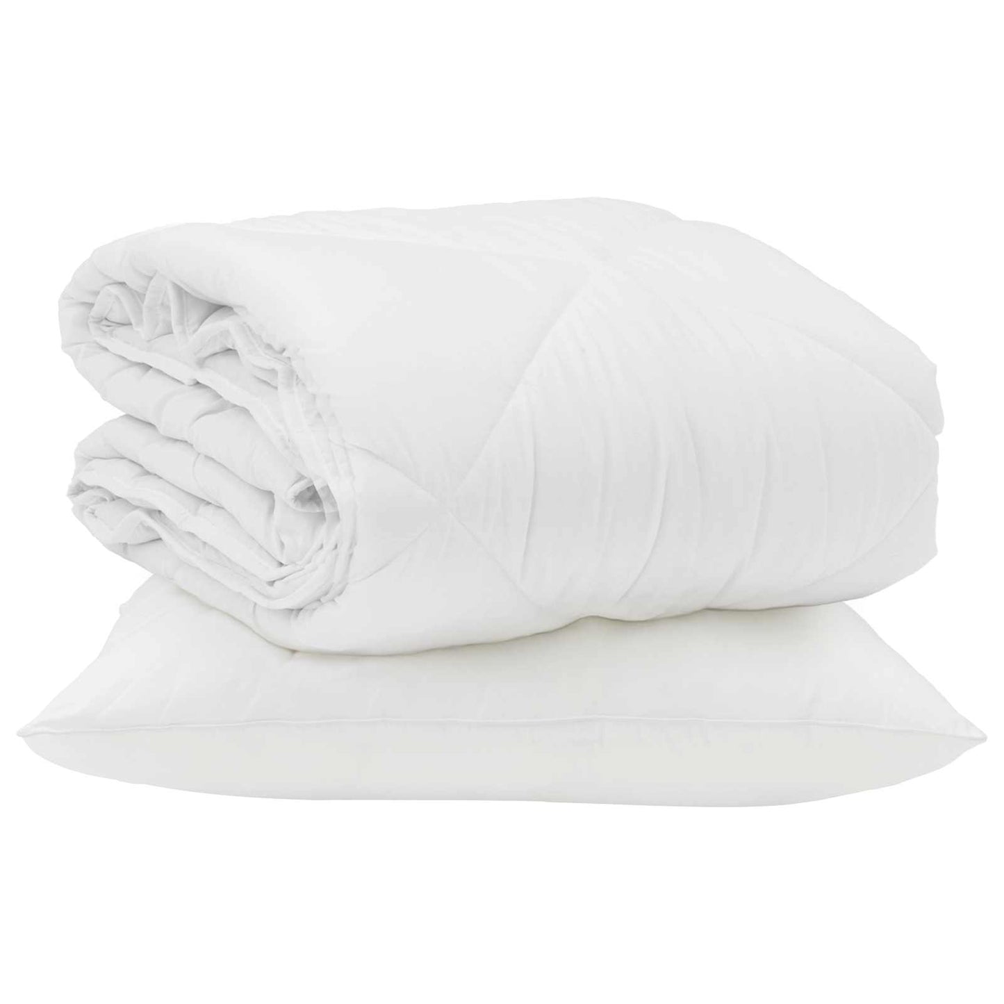 vidaXL Summer Duvet with Pillow 2 pcs White Microfiber