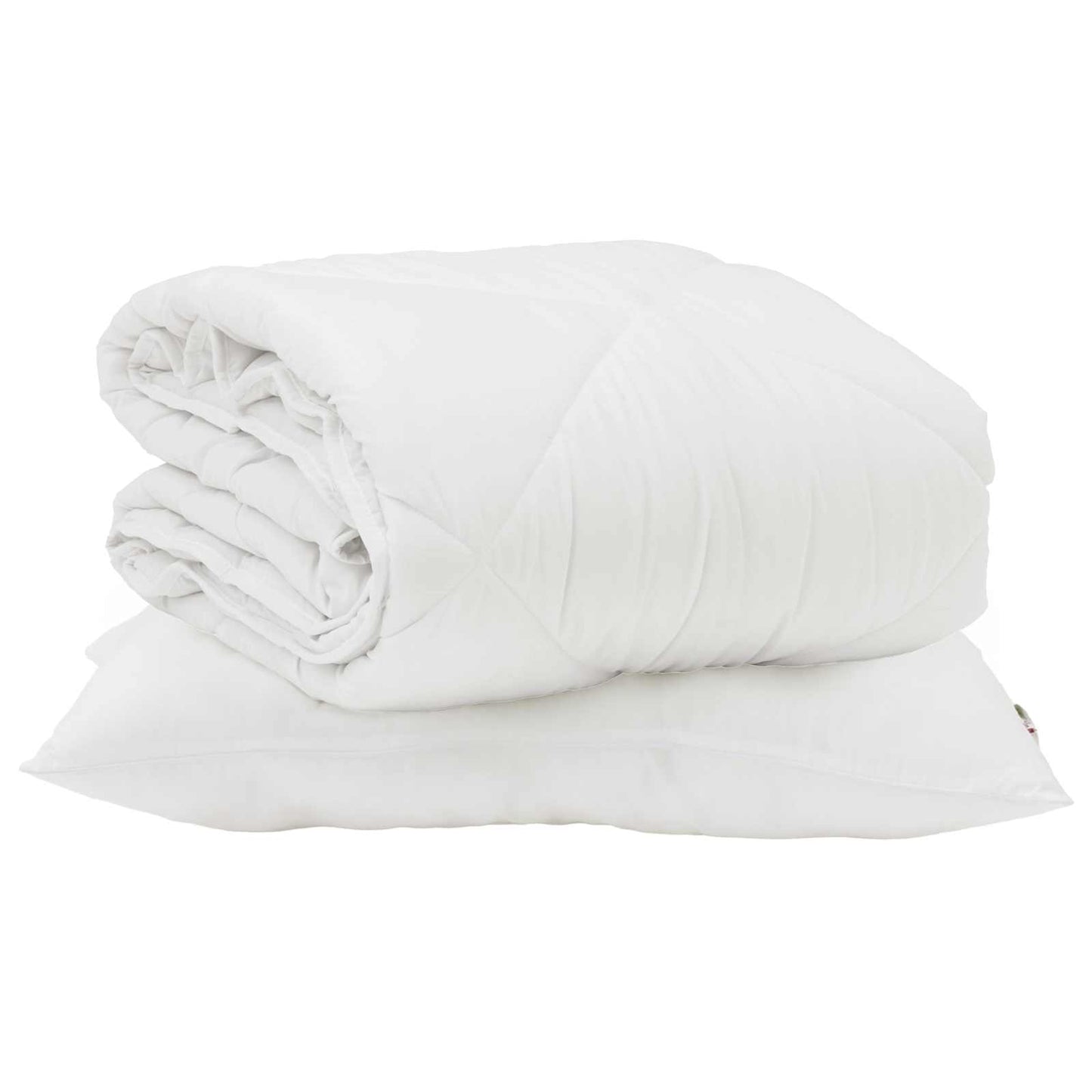 vidaXL Summer Duvet with Pillow 2 pcs White Microfiber
