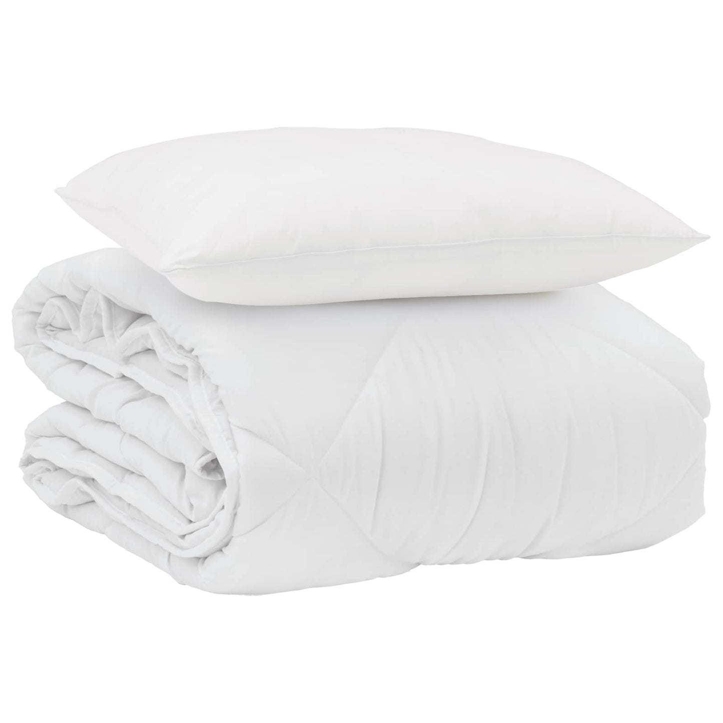 vidaXL Summer Duvet with Pillow 2 pcs White Microfiber