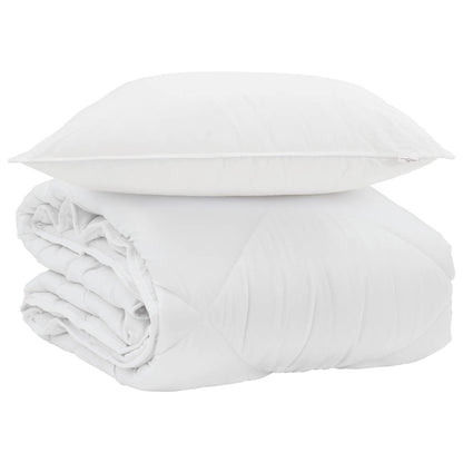 vidaXL Summer Duvet with Pillow 2 pcs White Microfiber