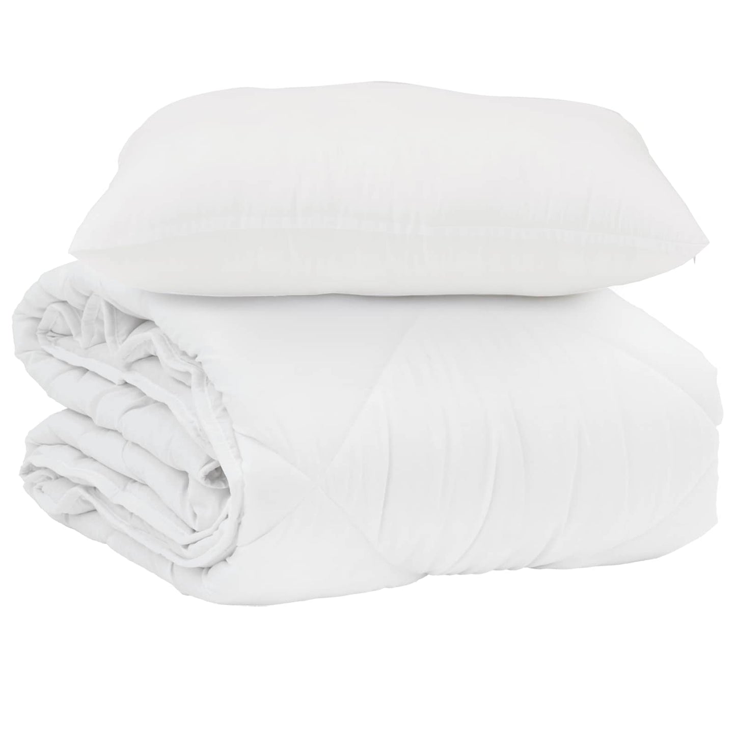 vidaXL Summer Duvet with Pillow 2 pcs White Microfiber