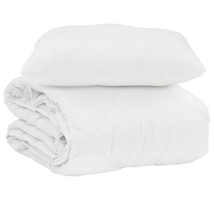 vidaXL Summer Duvet with Pillow 2 pcs White Microfiber