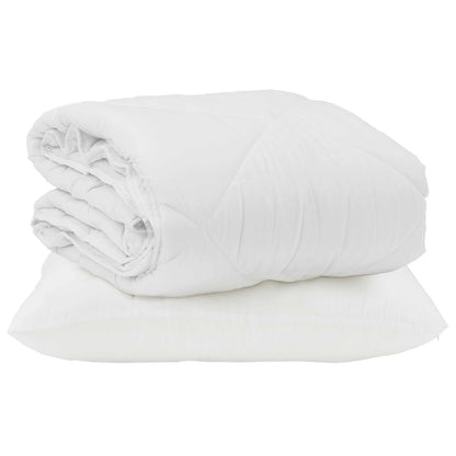 vidaXL Summer Duvet with Pillow 2 pcs White Microfiber