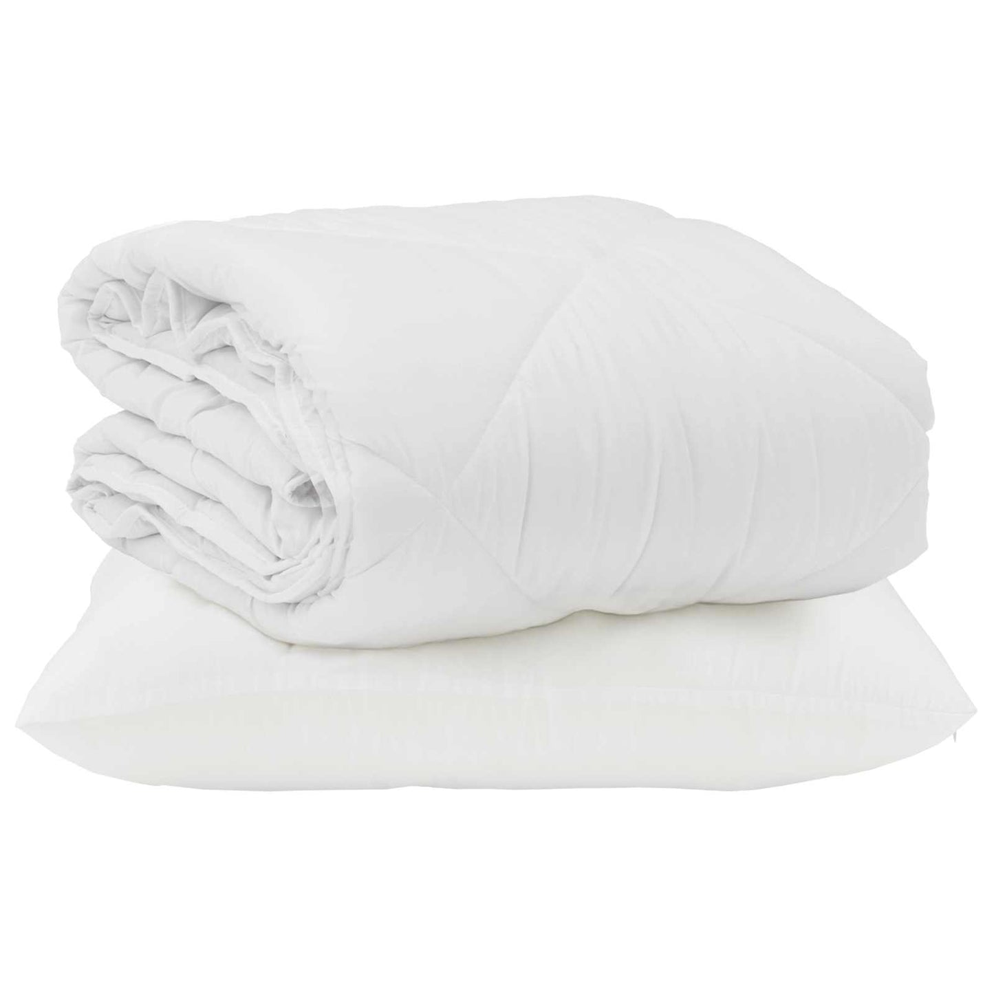 vidaXL Summer Duvet with Pillow 2 pcs White Microfiber