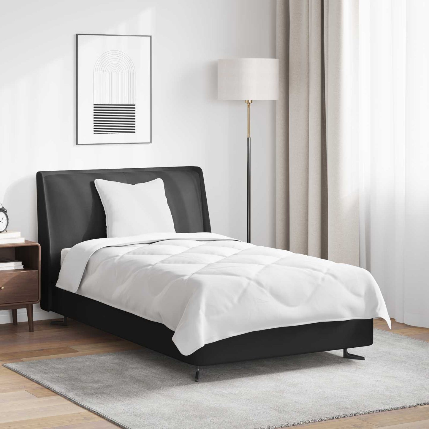 vidaXL All-Season Duvet with Pillow 2 pcs White Microfiber