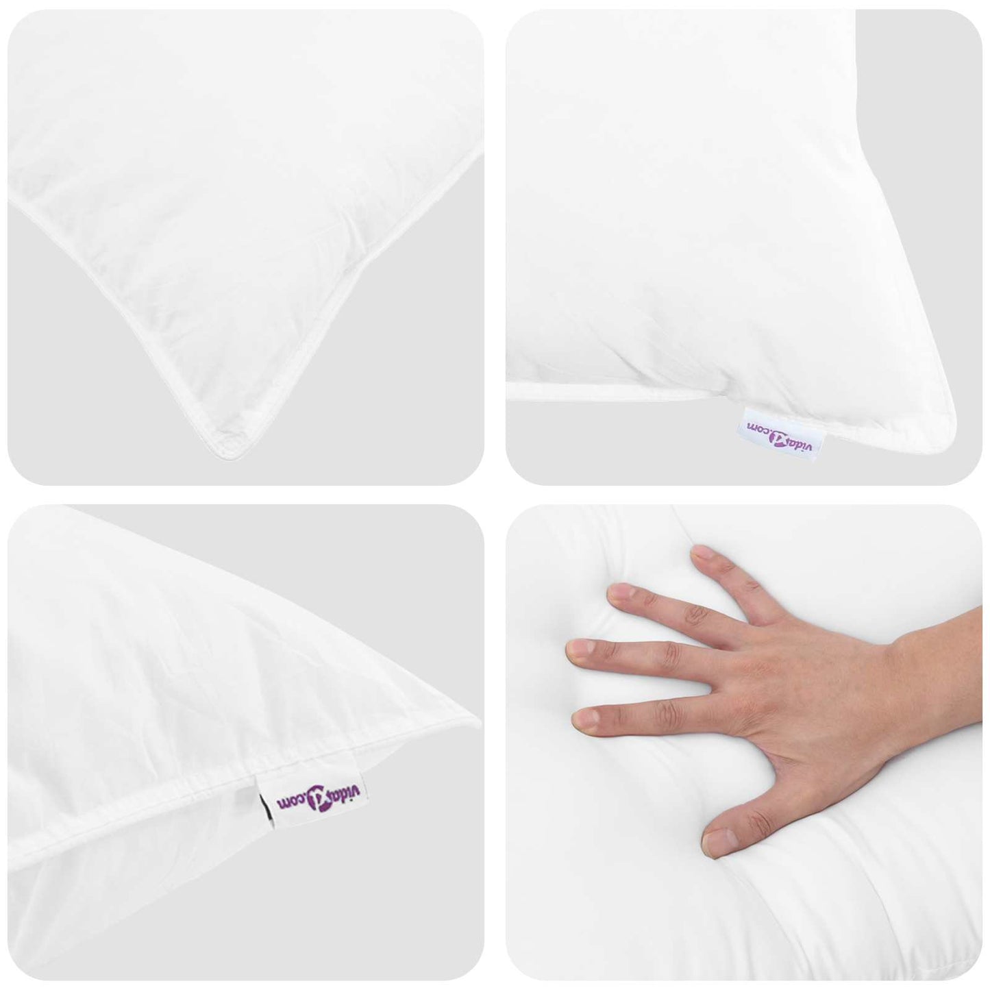 vidaXL Duvet with Pillow 2 pcs White Microfiber