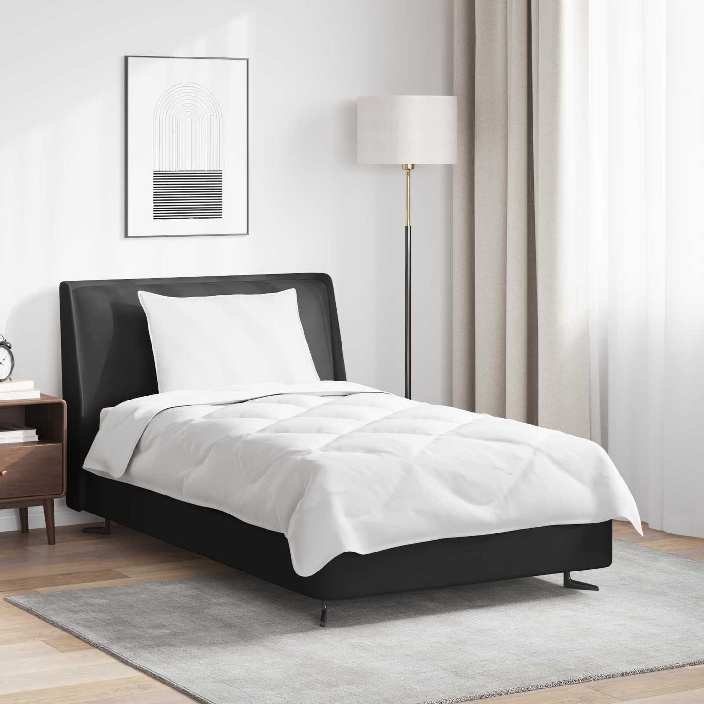 vidaXL Duvet with Pillow 2 pcs White Microfiber