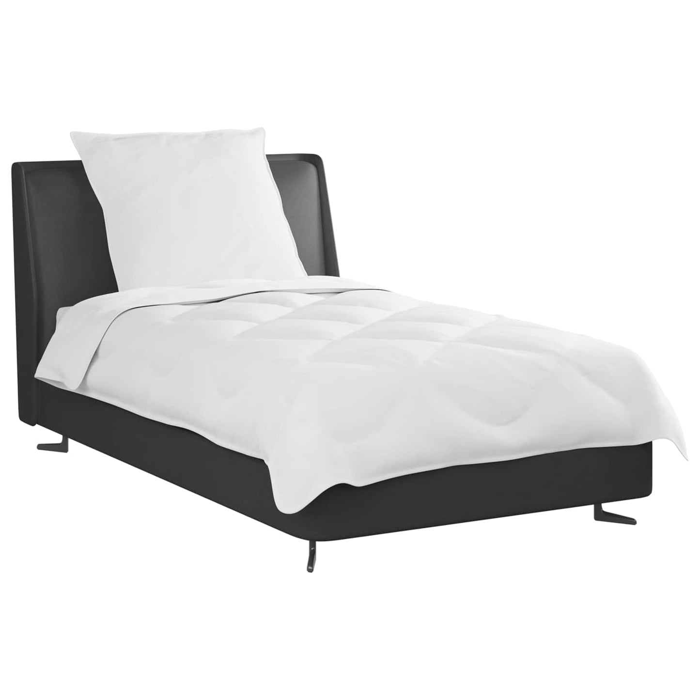 vidaXL Duvet with Pillow 2 pcs White Microfiber