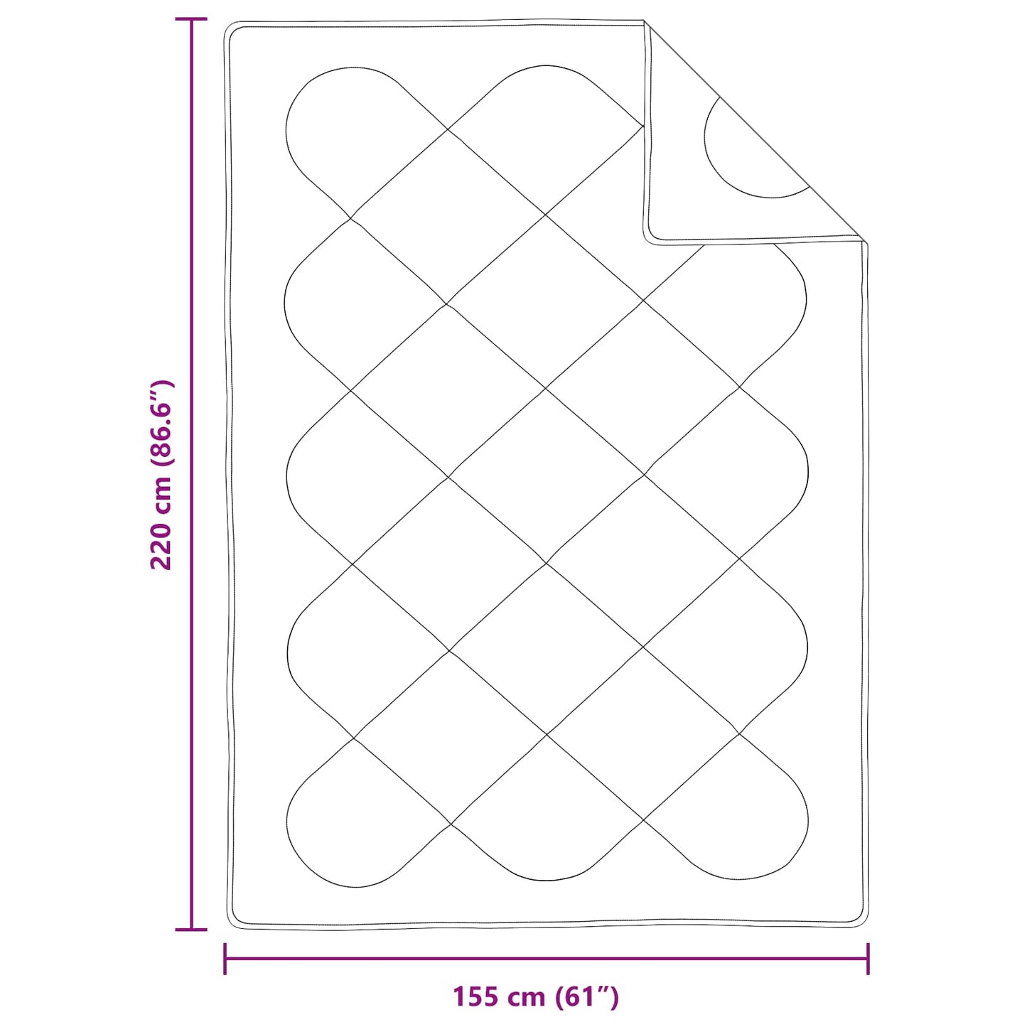 vidaXL Duvet with Pillow 2 pcs White Microfiber